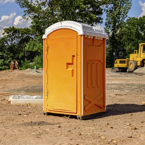 how often are the portable toilets cleaned and serviced during a rental period in Lineville IA